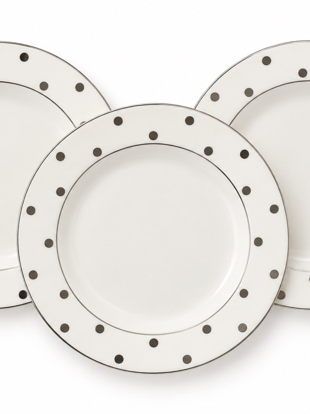Kate Spade Lenox Larabee Road Platinum Bread Plates – Set of 3